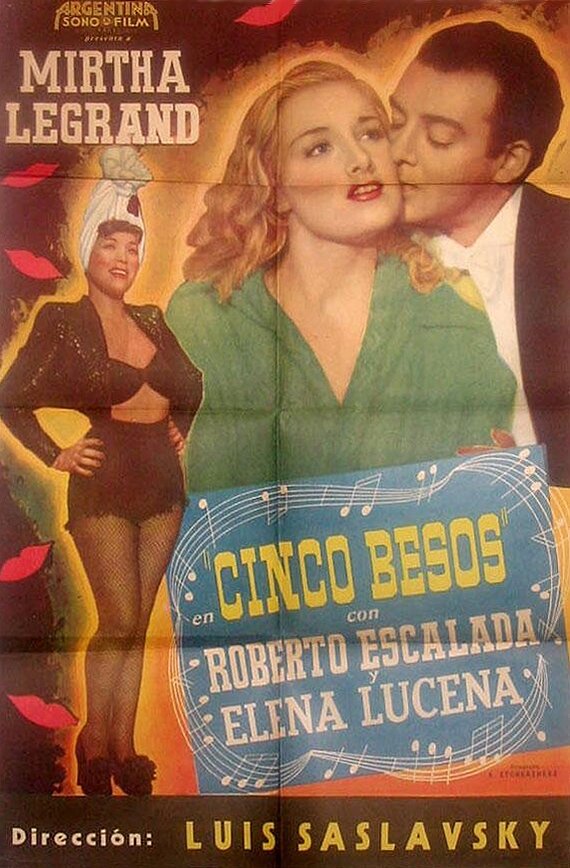 Cinco besos (1946) постер